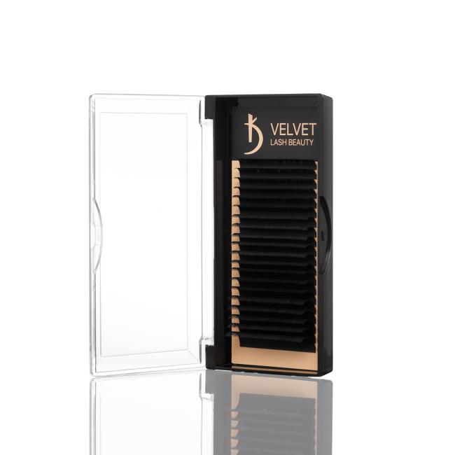 Вії для нарощування Velvet Lash Beauty 0.7 СС Mix (20 рядів, довжина 6-15)